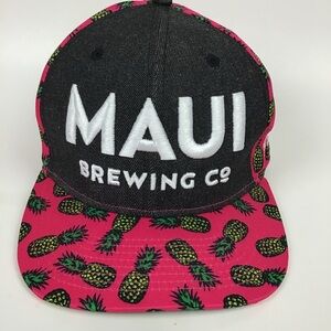 MAUI Brewing Co. Pineapple Hat by Double Potion Supply Snap Back Black Pink
